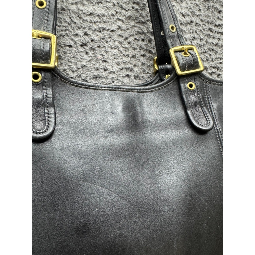 Vintage 90's Women's Coach Legacy Leather Shopper Tote Shoulder Bag Black - Picture 13 of 16